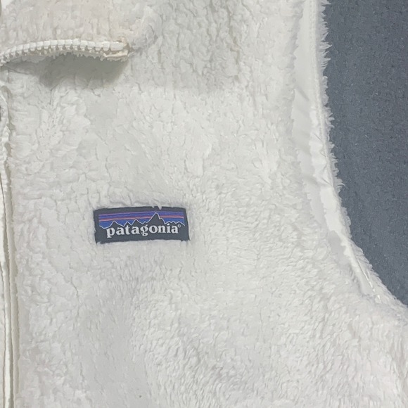 Patagonia Los Gatos Fleece Vest Womens M White Full Zip High Neck Sleeveless - Picture 3 of 8